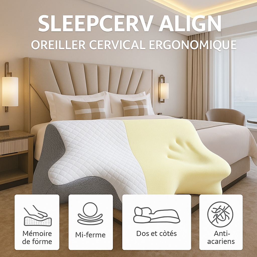 Oreiller Cervical Orthopedique Ergonomique