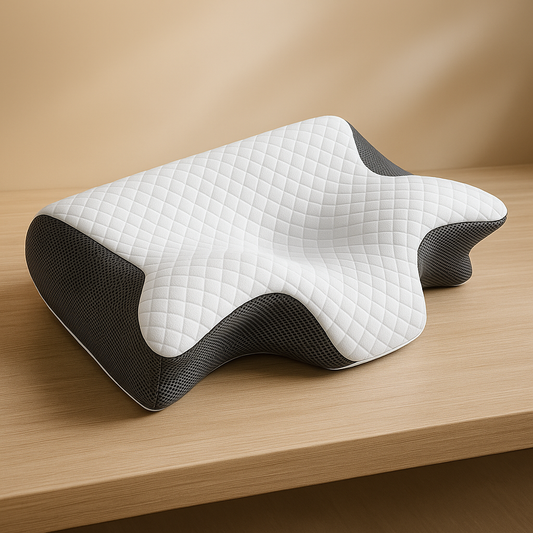 Oreiller Cervical Orthopedique Ergonomique Gris