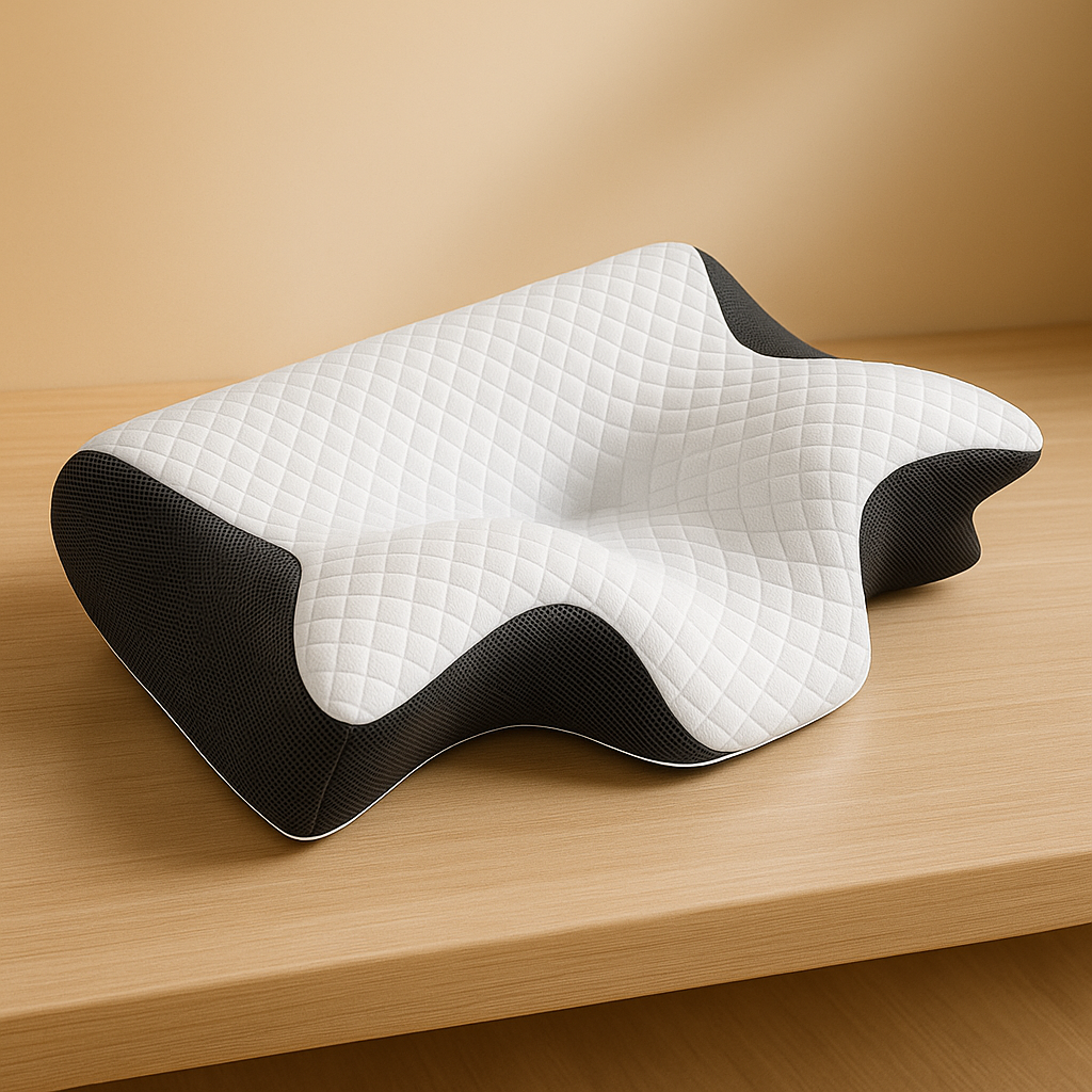 Oreiller Cervical Orthopédique Ergonomique Noir